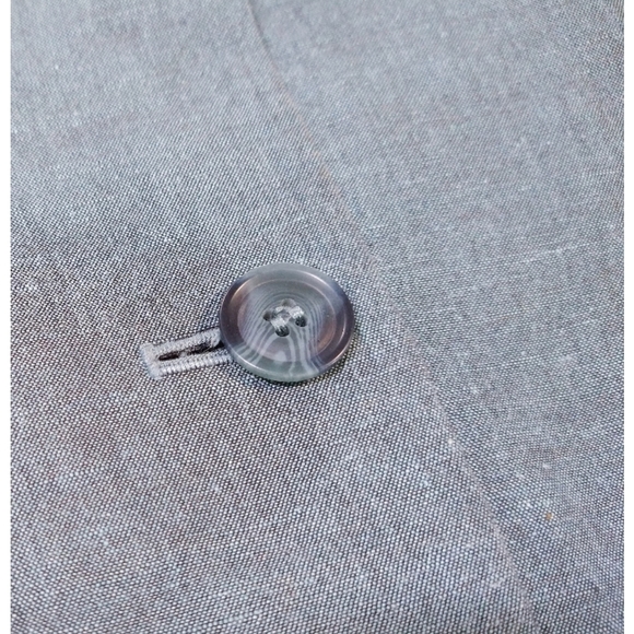 Ann Taylor Linen Light Weight Blue Single Breasted Tailored Petite Blazer - Picture 3 of 9